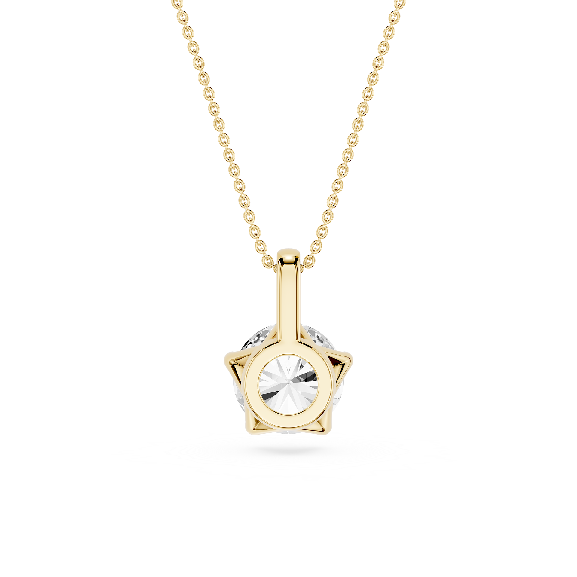 Round Cut Lab Grown Diamond Solitaire Pendant Necklace