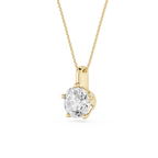 Round Cut Lab Grown Diamond Solitaire Pendant Necklace