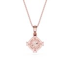 Round Cut Lab Grown Diamond Twist Frame Pendant
