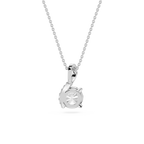 Round Cut Lab Grown Diamond Twist Bail Pendant