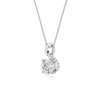 Round Cut Lab Grown Diamond Twist Bail Pendant