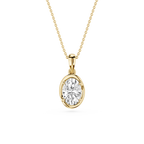 Oval Cut Lab Grown Diamond Solitaire Pendant