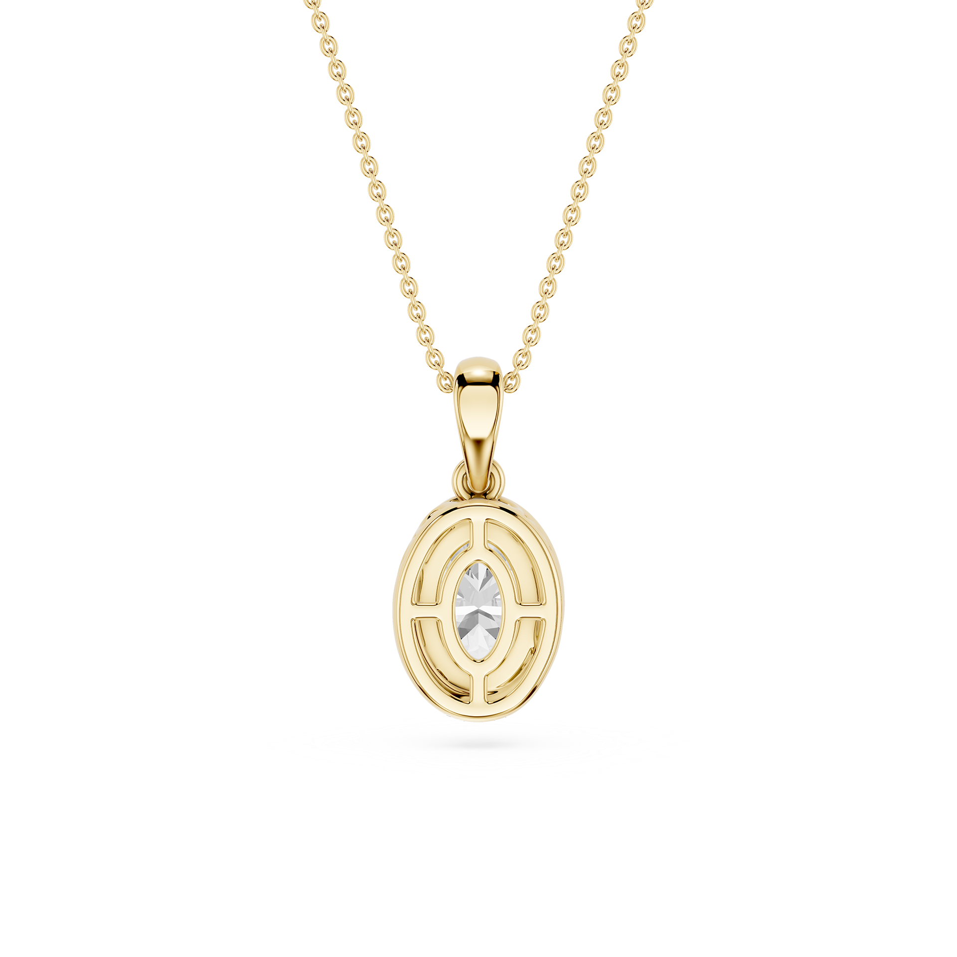 Oval Cut Lab Grown Diamond Solitaire Pendant