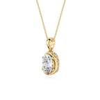 Oval Cut Lab Grown Diamond Solitaire Pendant