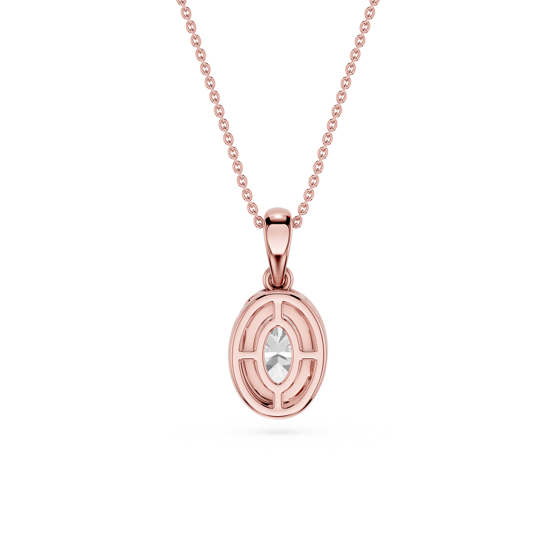 Oval Cut Lab Grown Diamond Solitaire Pendant