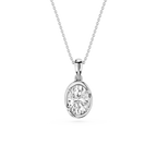 Oval Cut Lab Grown Diamond Solitaire Pendant