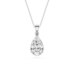 Pear Cut Lab Grown Diamond Solitaire Pendant