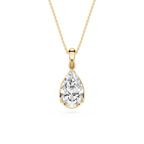 Pear Cut Lab Grown Diamond Solitaire Pendant