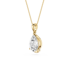 Pear Cut Lab Grown Diamond Solitaire Pendant