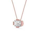 Emerald Cut Lab Grown Diamond Solitaire Pendant