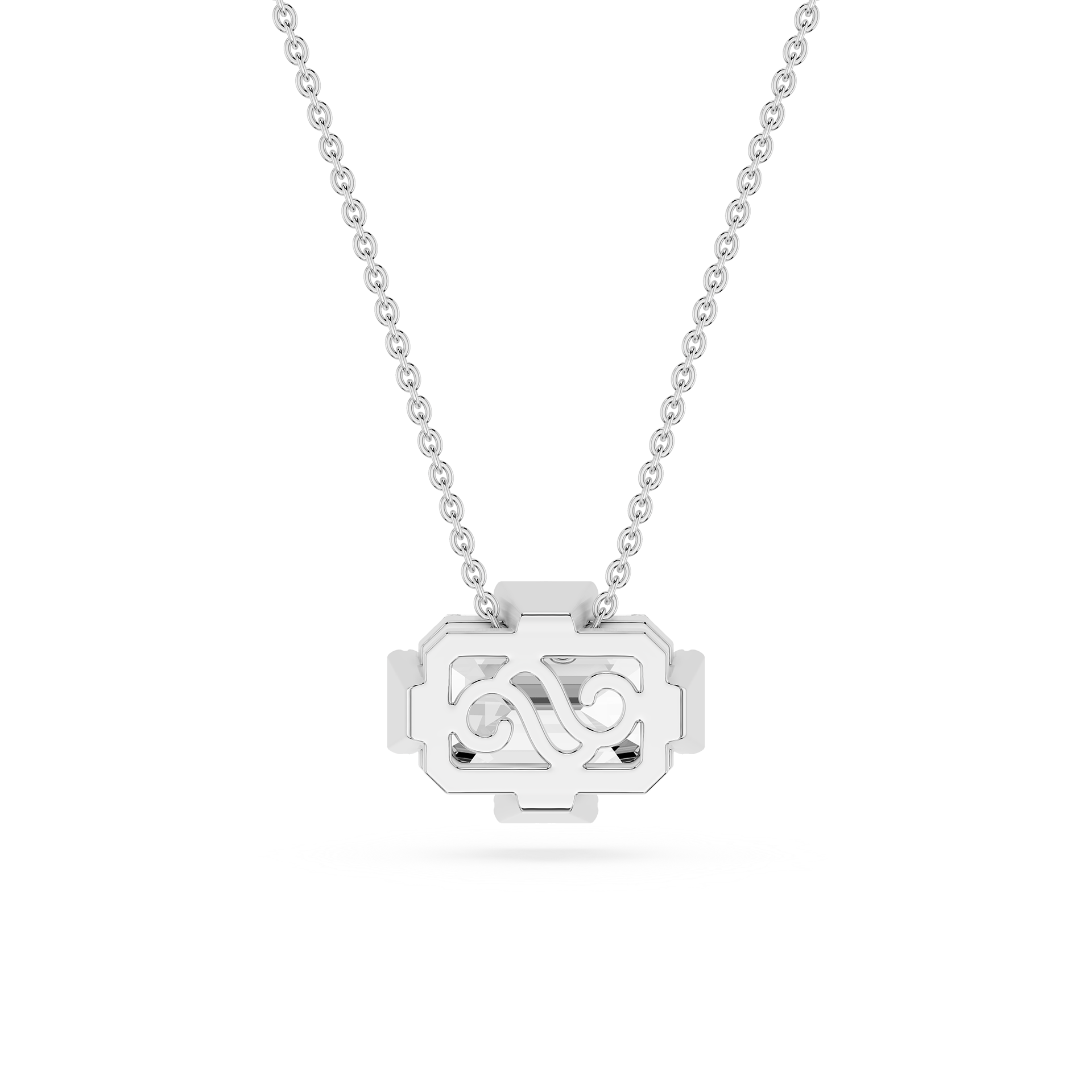 Emerald Cut Lab Grown Diamond Solitaire Pendant