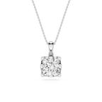 Princess Cut Lab Grown Diamond Solitaire Pendant