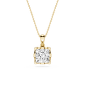 Princess Cut Lab Grown Diamond Solitaire Pendant