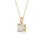 Princess Cut Lab Grown Diamond Solitaire Pendant