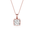 Princess Cut Lab Grown Diamond Solitaire Pendant