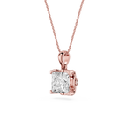 Princess Cut Lab Grown Diamond Solitaire Pendant