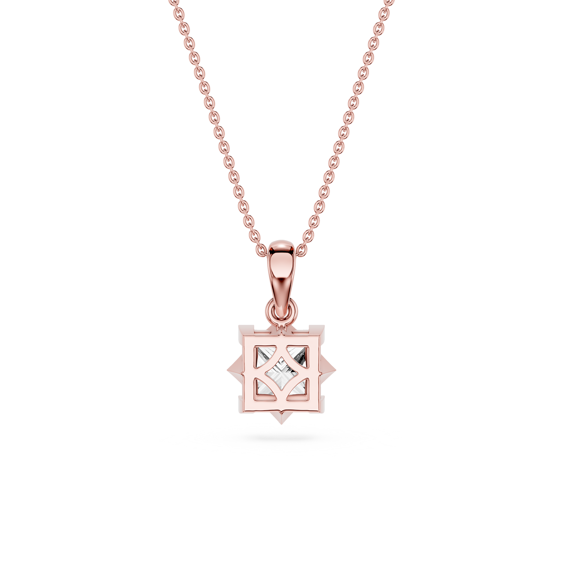 Princess Cut Lab Grown Diamond Solitaire Pendant