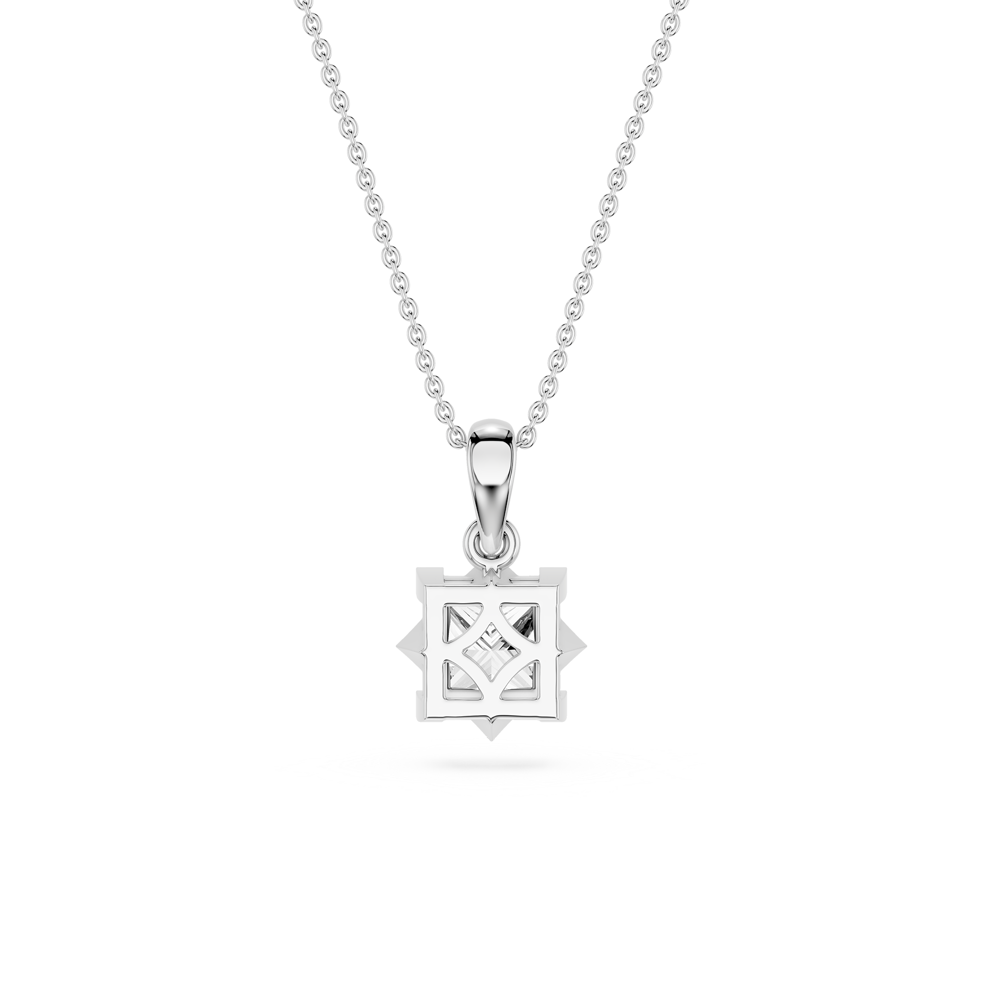 Princess Cut Lab Grown Diamond Solitaire Pendant