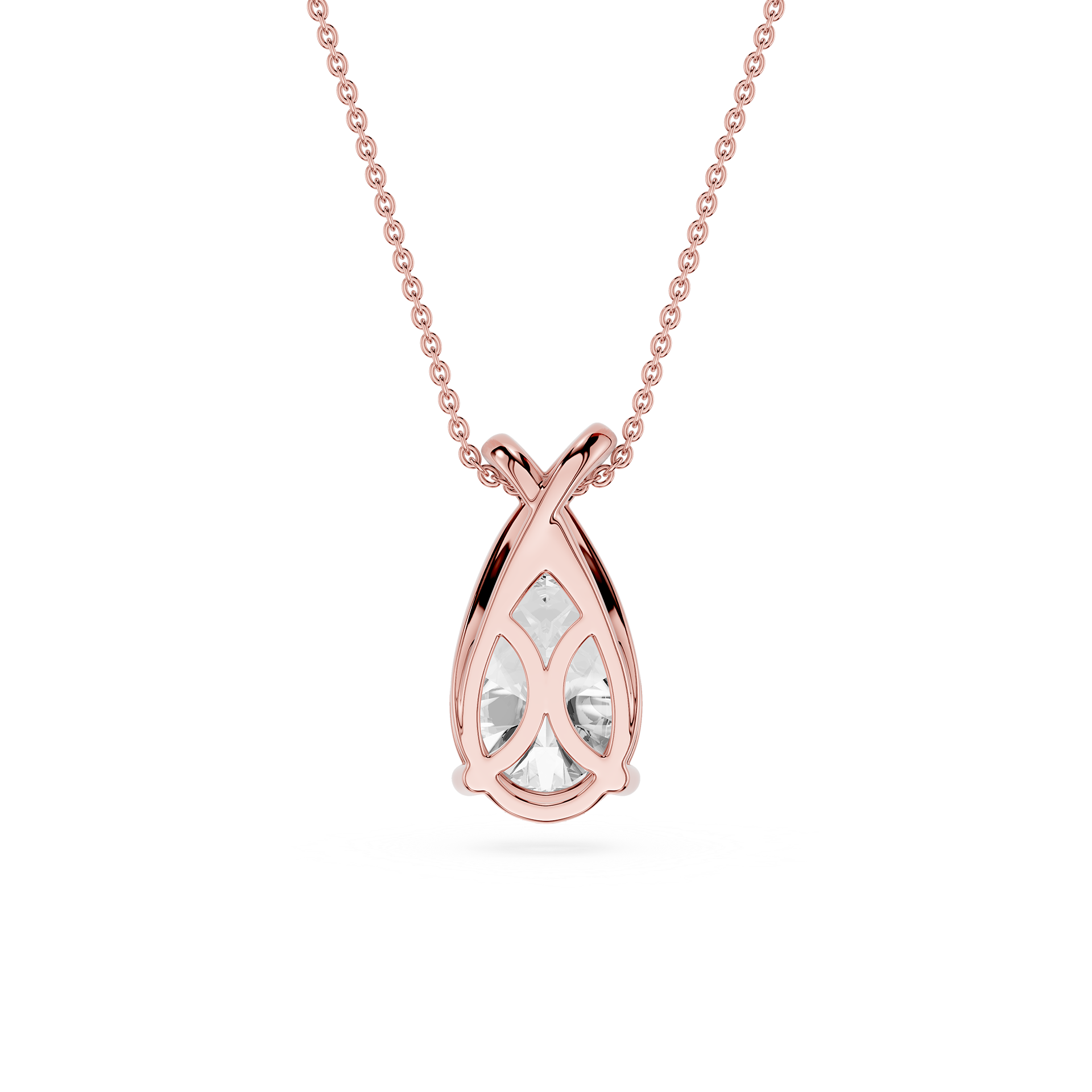 Pear Cut Lab Grown Diamond Twist Pendant