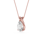 Pear Cut Lab Grown Diamond Twist Pendant
