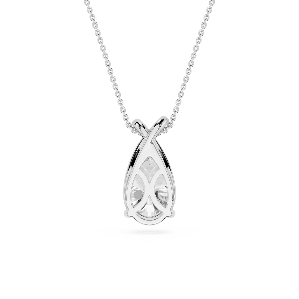 Pear Cut Lab Grown Diamond Twist Pendant