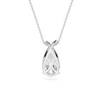 Pear Cut Lab Grown Diamond Twist Pendant