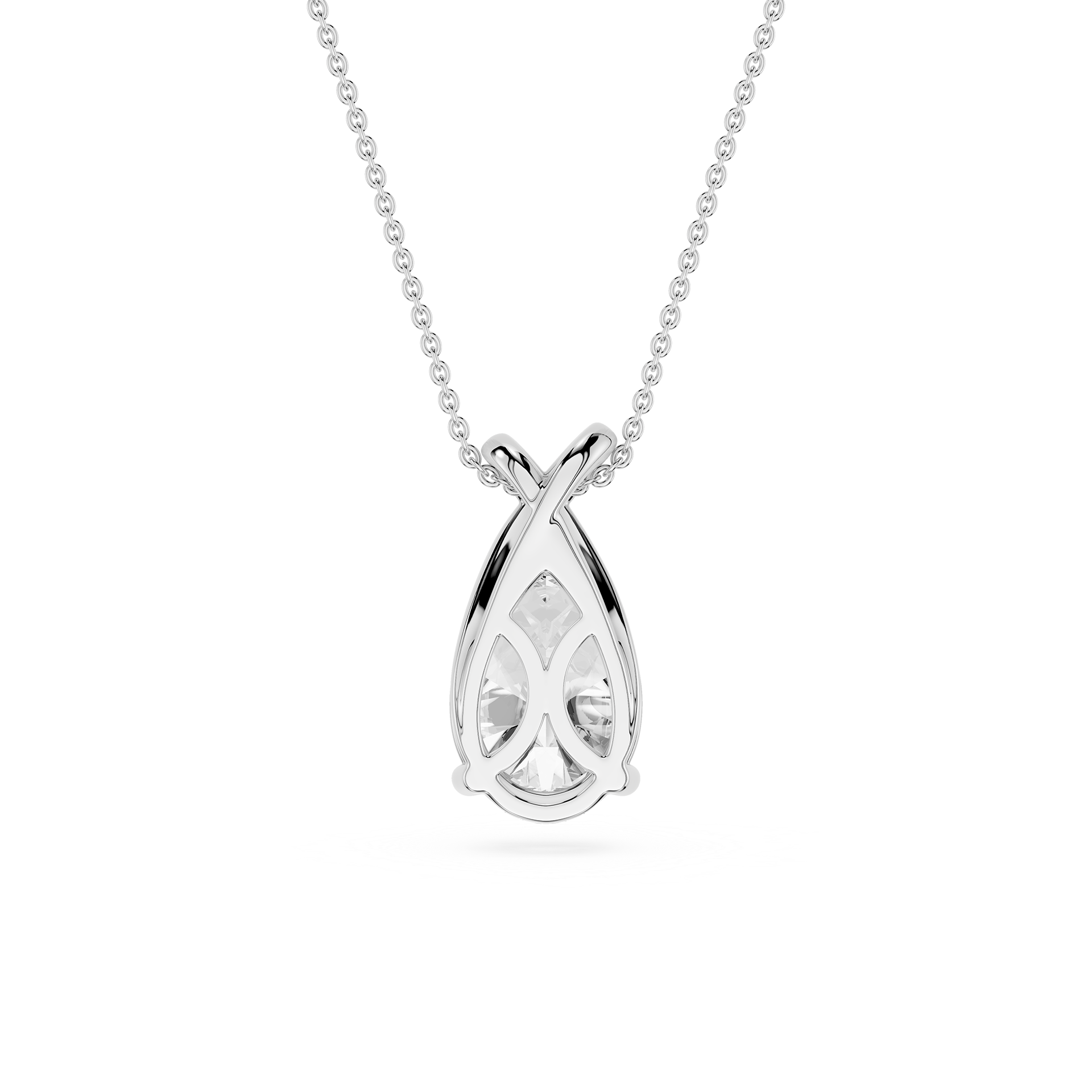 Pear Cut Lab Grown Diamond Twist Pendant