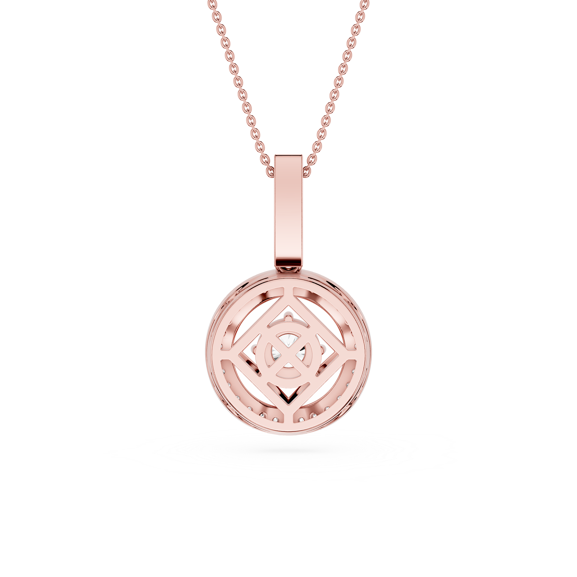 Round Cut Halo Lab Grown Diamond Pendant