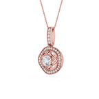 Round Cut Halo Lab Grown Diamond Pendant