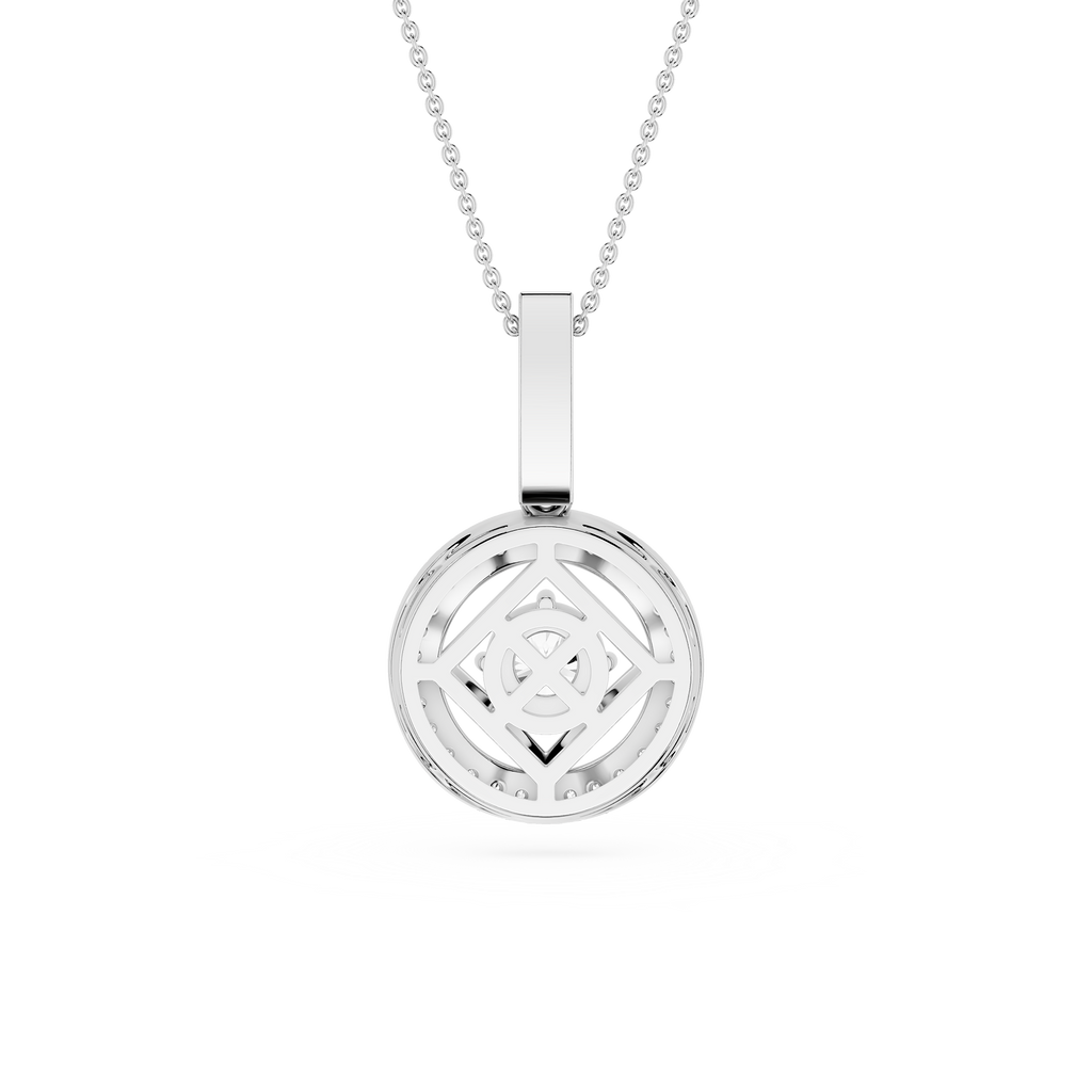 Round Cut Halo Lab Grown Diamond Pendant