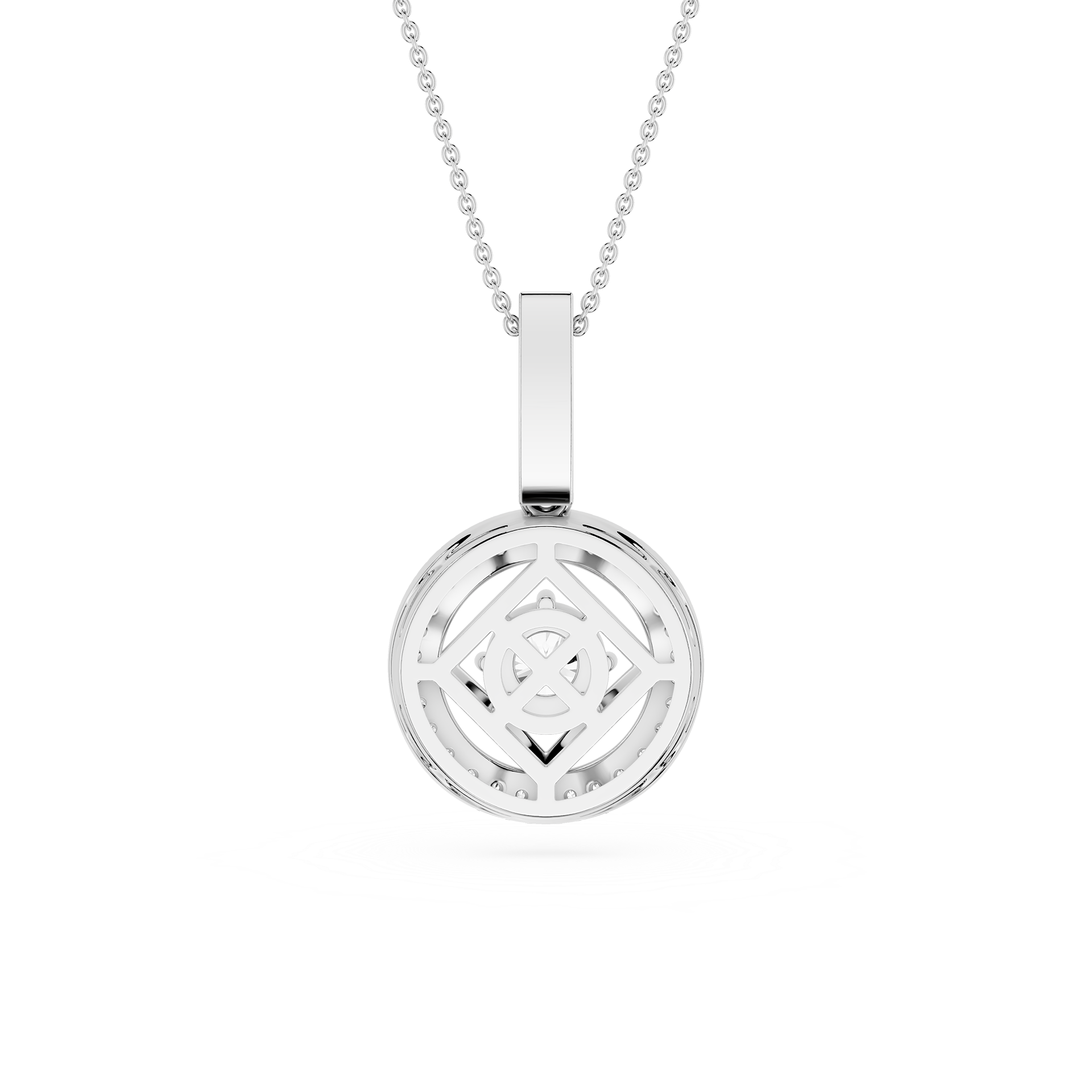 Round Cut Halo Lab Grown Diamond Pendant