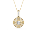 Round Cut Halo Lab Grown Diamond Pendant
