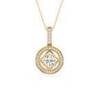 Round Cut Halo Lab Grown Diamond Pendant