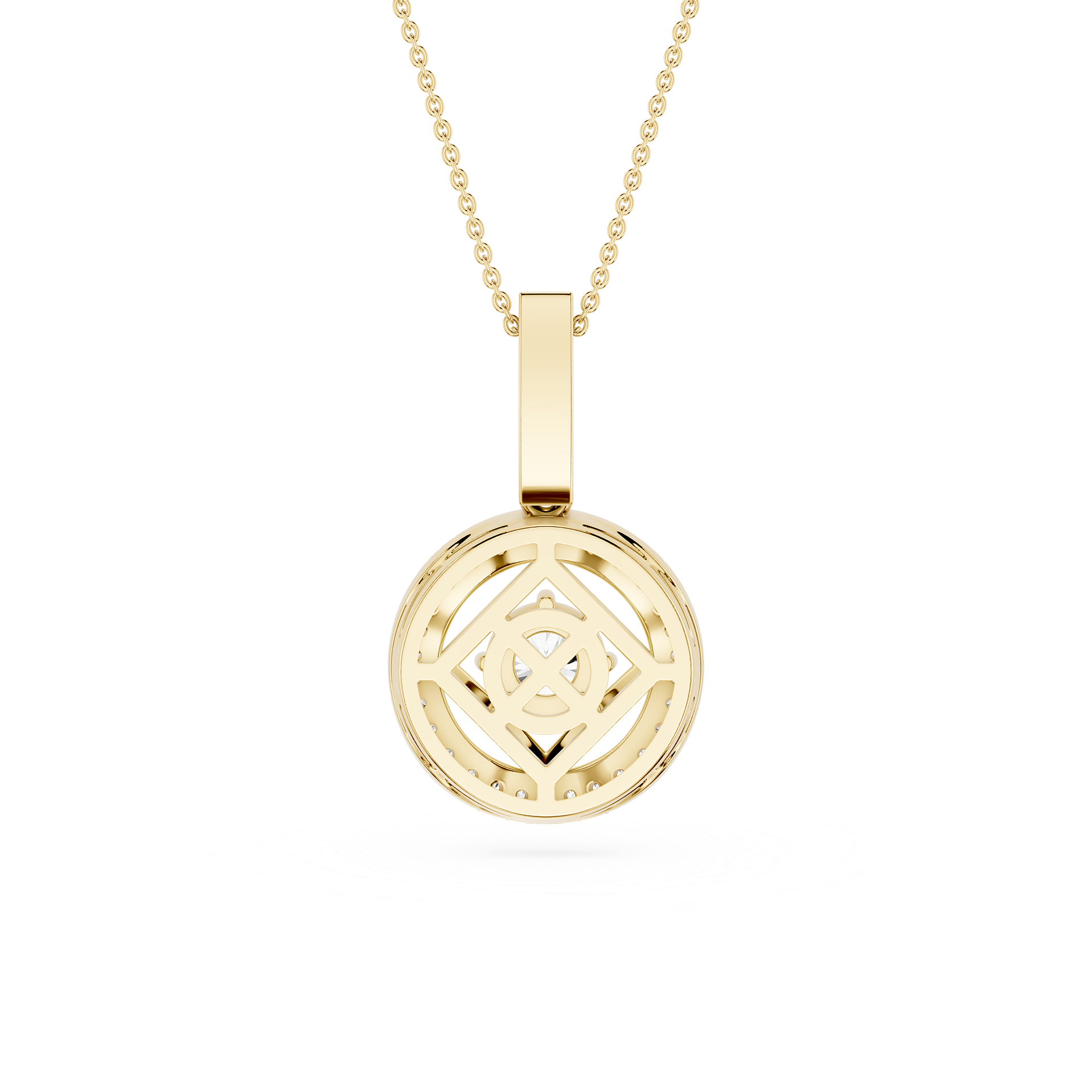 Round Cut Halo Lab Grown Diamond Pendant