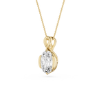 Oval Cut Lab Grown Diamond Infinity Pendant