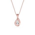 Pear Cut Lab Grown Diamond Drop Pendant