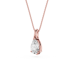 Pear Cut Lab Grown Diamond Drop Pendant