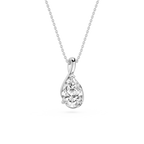 Pear Cut Lab Grown Diamond Drop Pendant