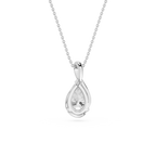Pear Cut Lab Grown Diamond Drop Pendant