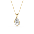 Pear Cut Lab Grown Diamond Drop Pendant