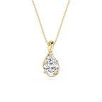 Pear Cut Lab Grown Diamond Drop Pendant