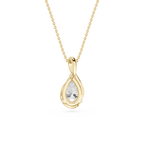 Pear Cut Lab Grown Diamond Drop Pendant