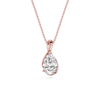Pear Cut Lab Grown Diamond Drop Pendant