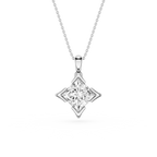 Princess Cut Lab Grown Diamond Solitaire Pendant
