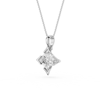 Princess Cut Lab Grown Diamond Solitaire Pendant