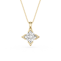 Princess Cut Lab Grown Diamond Solitaire Pendant