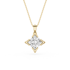 Princess Cut Lab Grown Diamond Solitaire Pendant