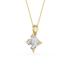 Princess Cut Lab Grown Diamond Solitaire Pendant