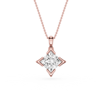 Princess Cut Lab Grown Diamond Solitaire Pendant