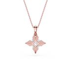 Princess Cut Lab Grown Diamond Solitaire Pendant